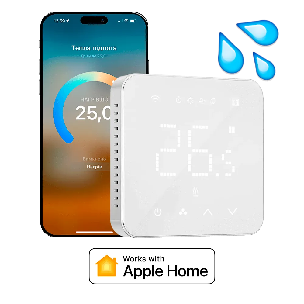 Умный термостат Meross MTS200BHK с поддержкой Apple Home.